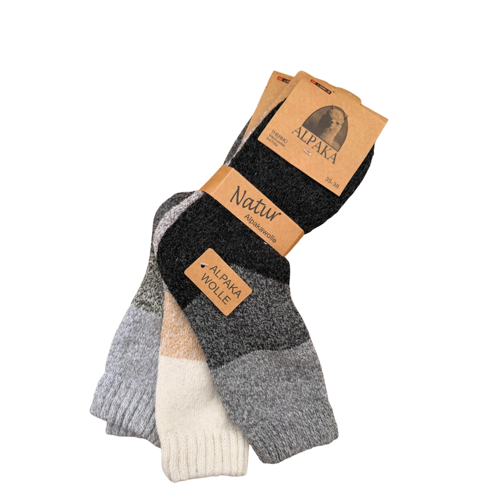 3/6/9er Pack Alpakasocken Damen & Herren 100% Alpakawolle, Warm & Atmungsaktiv 92121