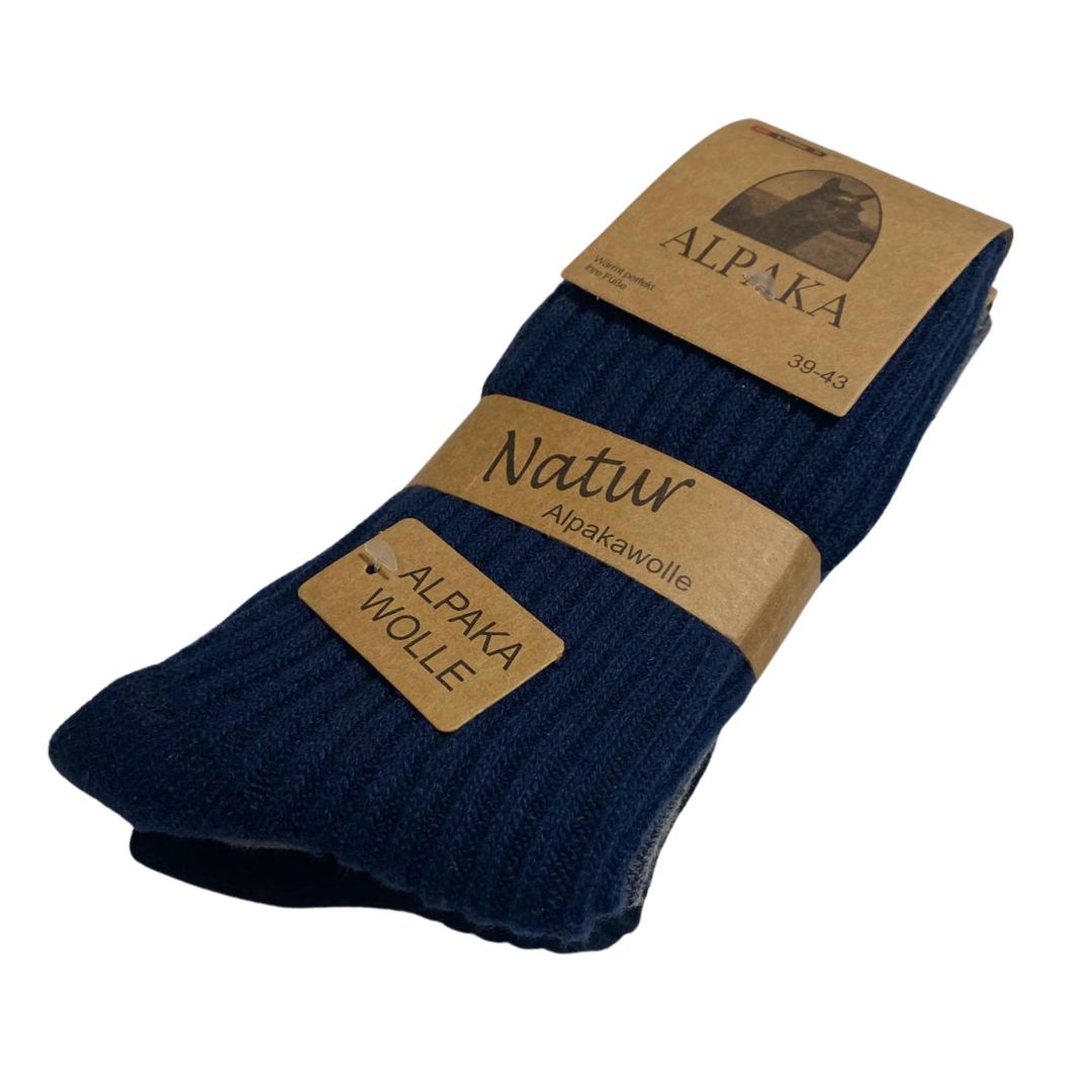 Alpaka Socken Wollsocken Outdoorsocken warm - 3 Paar verschiedene Farben 9170
