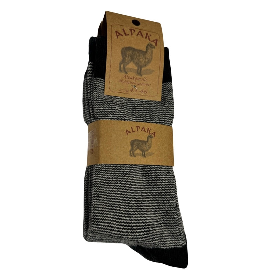 Alpaka Socken Herren Damen Beige Grau