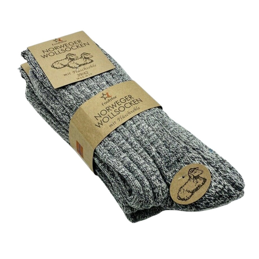 3 Paar Norwegersocken Herren Damen Wollsocken Schafswolle gestrickt Strümpfe