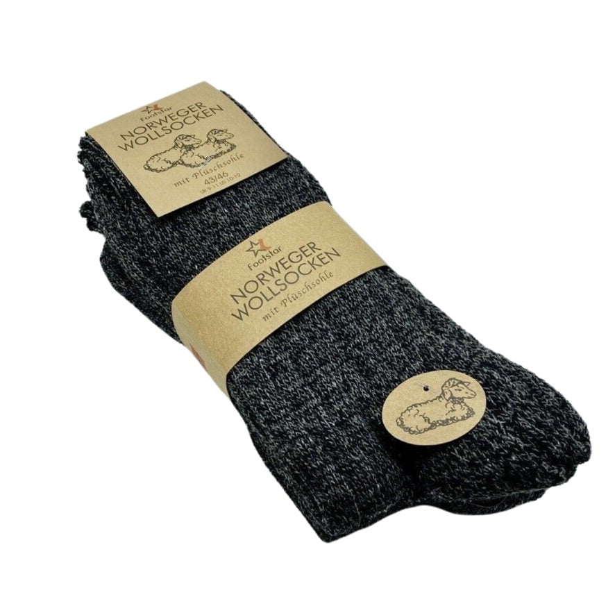 3 Paar Norwegersocken Herren Damen Wollsocken Schafswolle gestrickt Strümpfe