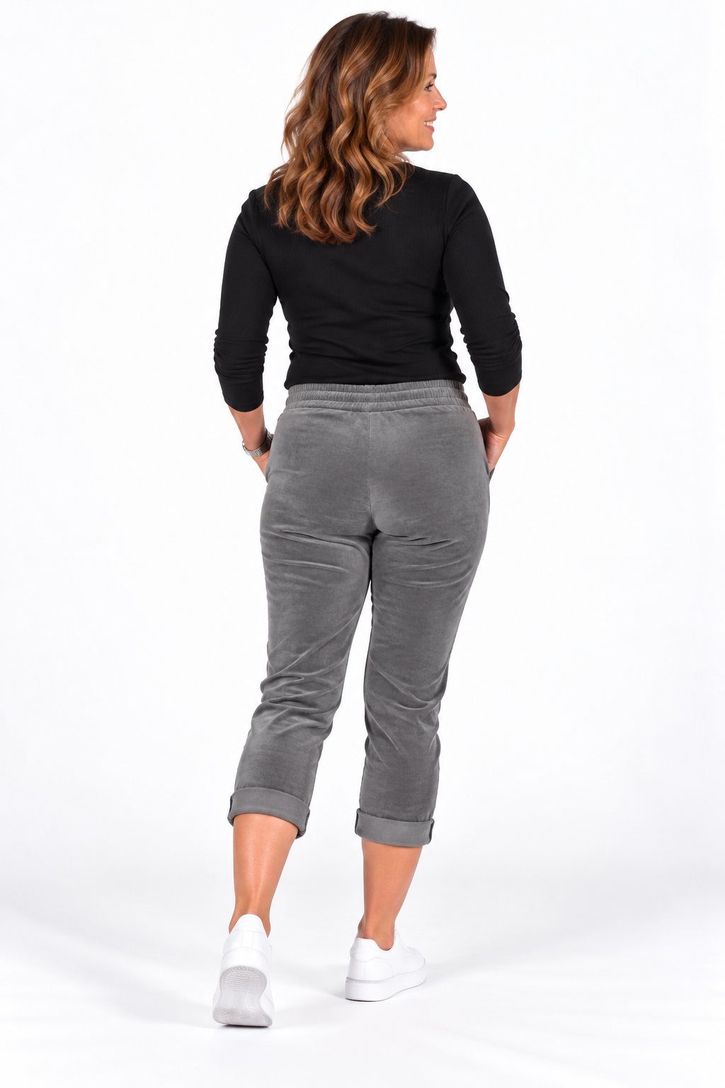 Damen Freizeithose Kordhose Jogginghose