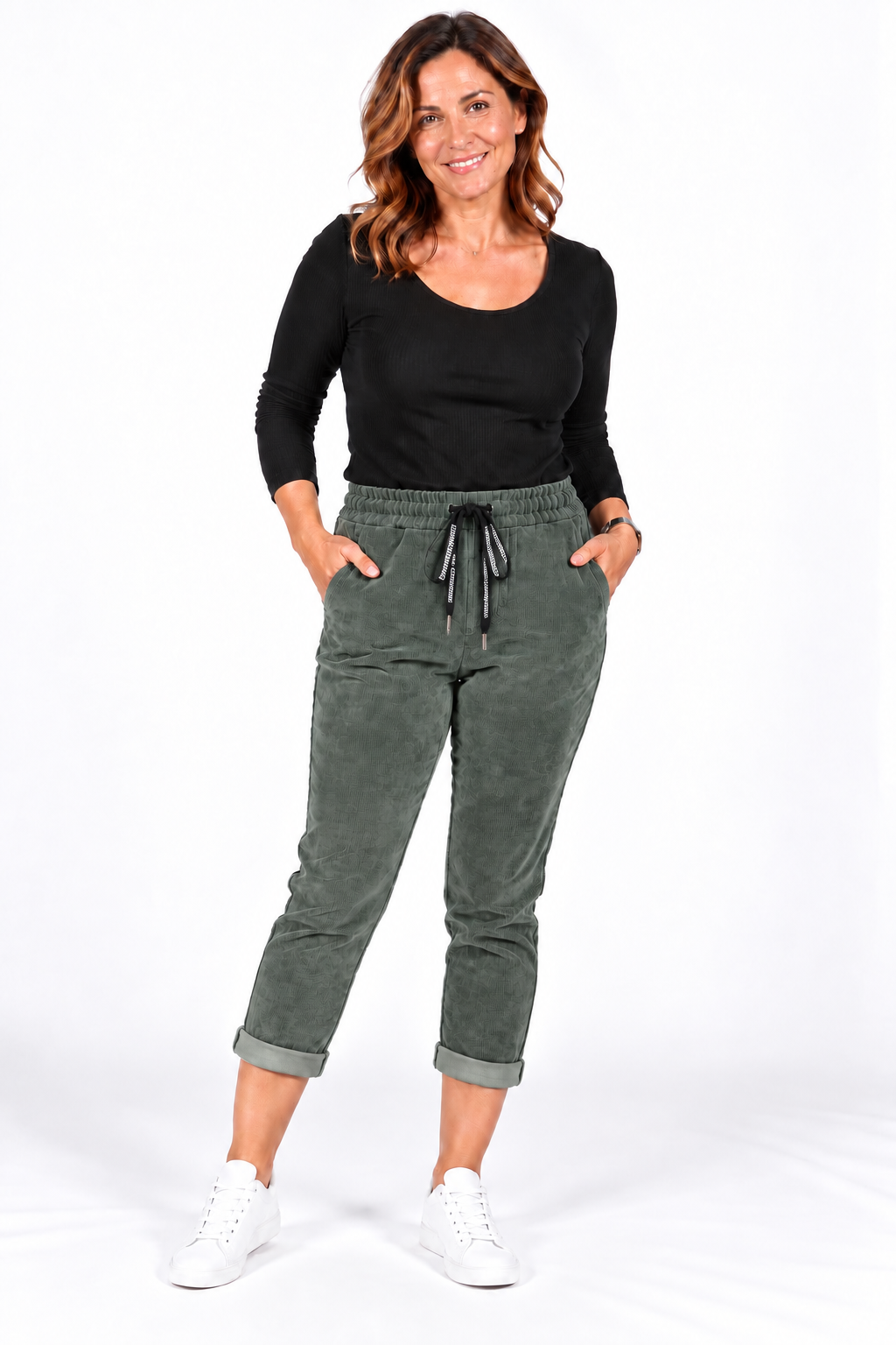 Damen Freizeithose Kordhose Jogginghose